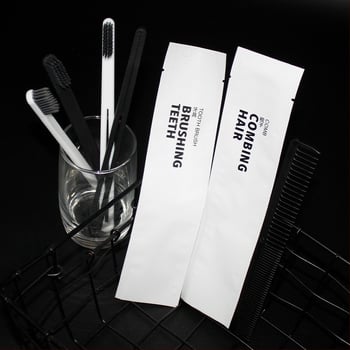 Jednokratni set higijenskih potrepština za hotelske sobe, PS plastika, razgradiv, tisak logotipa, mogućnost prilagodbe