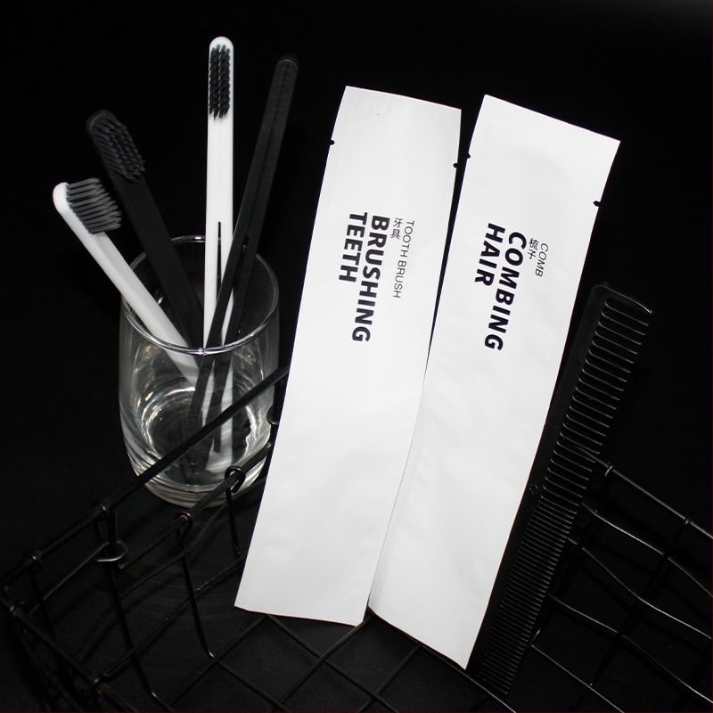 Jednokratni set higijenskih potrepština za hotelske sobe, PS plastika, razgradiv, tisak logotipa, mogućnost prilagodbe