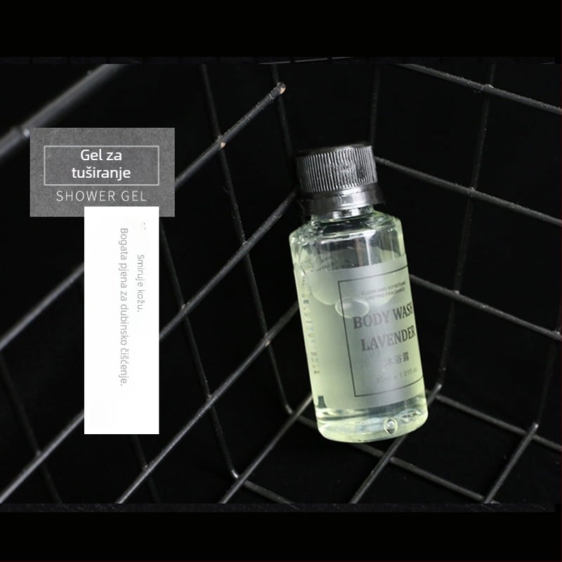 Jednokratni set higijenskih potrepština za hotelske sobe, PS plastika, razgradiv, tisak logotipa, mogućnost prilagodbe