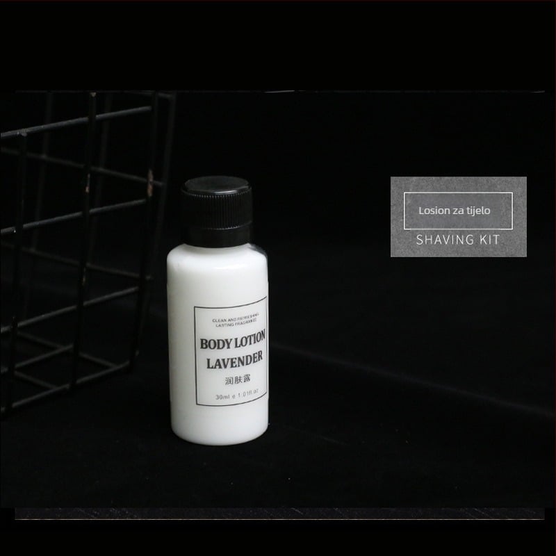 Jednokratni set higijenskih potrepština za hotelske sobe, PS plastika, razgradiv, tisak logotipa, mogućnost prilagodbe