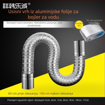 Set odvoda plinskog bojlera s teleskopskom aluminijskom folijom