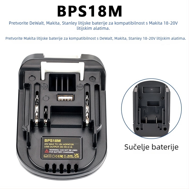 DM18M adapter za Dewei 18-20V bateriju za Makita alat, pretvarač 5V 2.1A