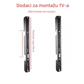 Dodatak za zidni TV nosač — pločica s kukom, nosivost 11–15 kg, metalni nosač, zidni montažni, mehaničko upravljanje