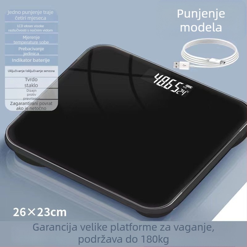 Elektronska vaga za mjerenje tjelesne težine i tjelesne masti za odrasle; opća namjena; maksimalna nosivost: 1; napajanje: detalji