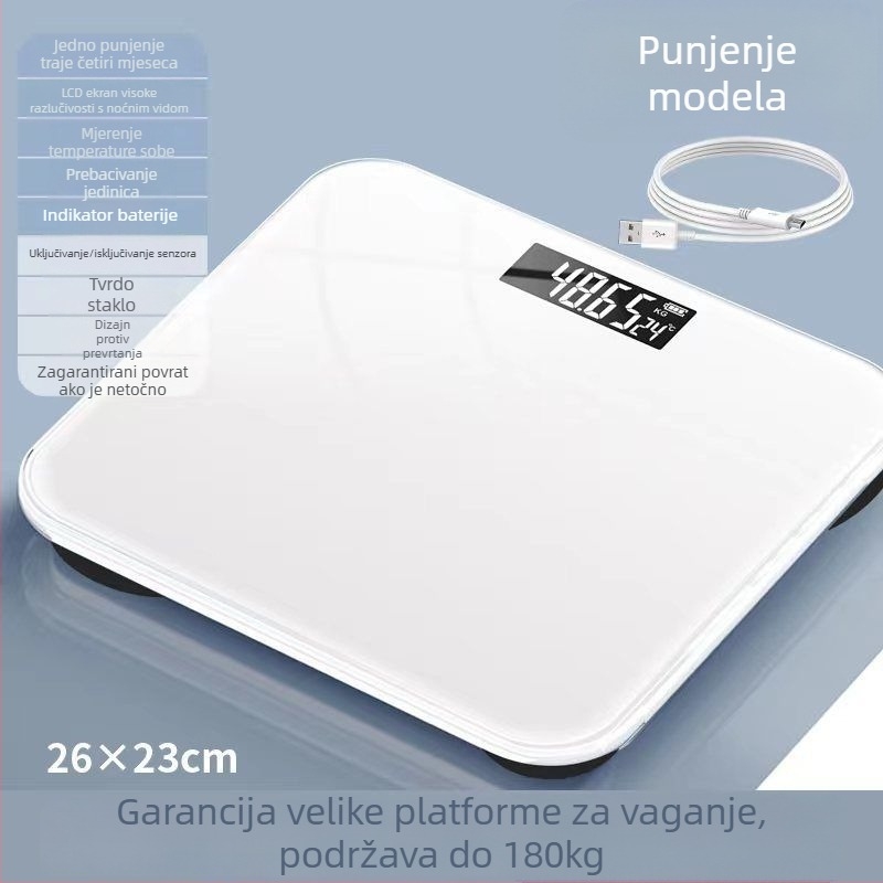 Elektronska vaga za mjerenje tjelesne težine i tjelesne masti za odrasle; opća namjena; maksimalna nosivost: 1; napajanje: detalji