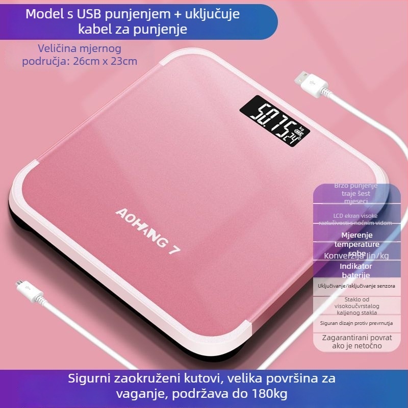 Elektronska vaga za mjerenje tjelesne težine i tjelesne masti za odrasle; opća namjena; maksimalna nosivost: 1; napajanje: detalji