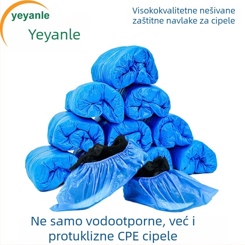 Jednokratne navlake za cipele od netkanog materijala, ojačane – prašine otporne, vodootporne, otporne na blato, otporne na habanje i protuklizne, 3 g debljina
