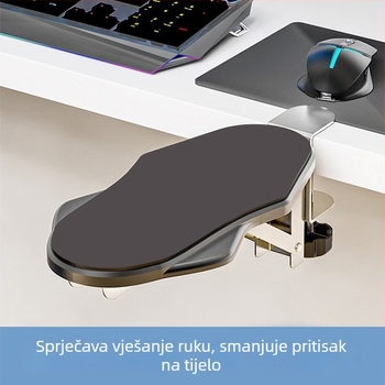 Oslonac za lakat za ured — okretni naslon za ruku, silikon + tkanina, protuklizno, lako za čišćenje