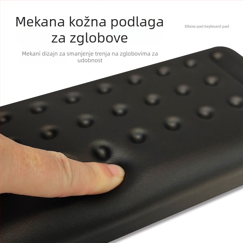 Kožna L-oblika podloga za rub stola s podrškom za zglob i lakat, podloga za miš, jednoslojni dizajn, protuklizno
