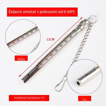Rudarski termometar s bakrenom i nehrđajućim čeličnim kućištem za mjerenje vodene temperature (Materijal: Drugi; Porijeklo: Drugo; Nije uvoz; Kategorija: Druga; Funkcija: Druga)