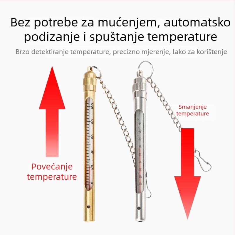 Rudarski termometar s bakrenom i nehrđajućim čeličnim kućištem za mjerenje vodene temperature (Materijal: Drugi; Porijeklo: Drugo; Nije uvoz; Kategorija: Druga; Funkcija: Druga)