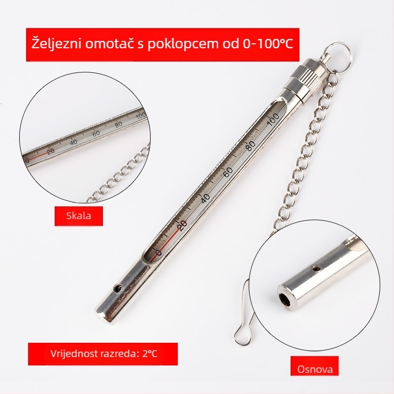 Rudarski termometar s bakrenom i nehrđajućim čeličnim kućištem za mjerenje vodene temperature (Materijal: Drugi; Porijeklo: Drugo; Nije uvoz; Kategorija: Druga; Funkcija: Druga)