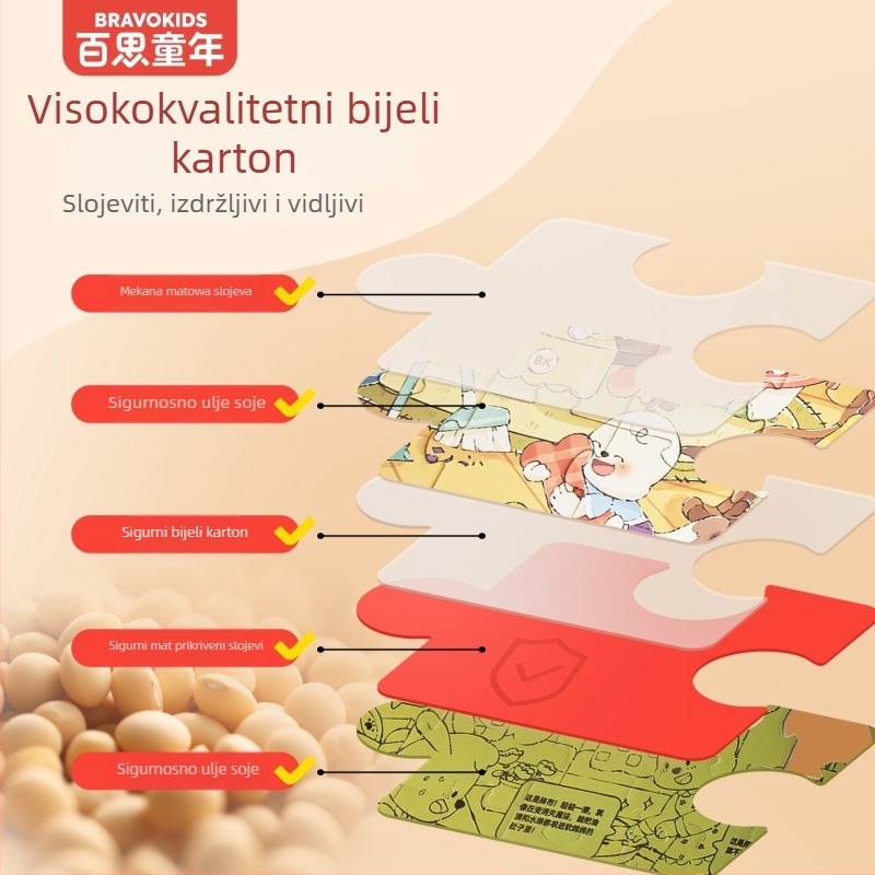 Bravokids 3D puzzle za djecu 4–6 godina, plastika, srednja složenost