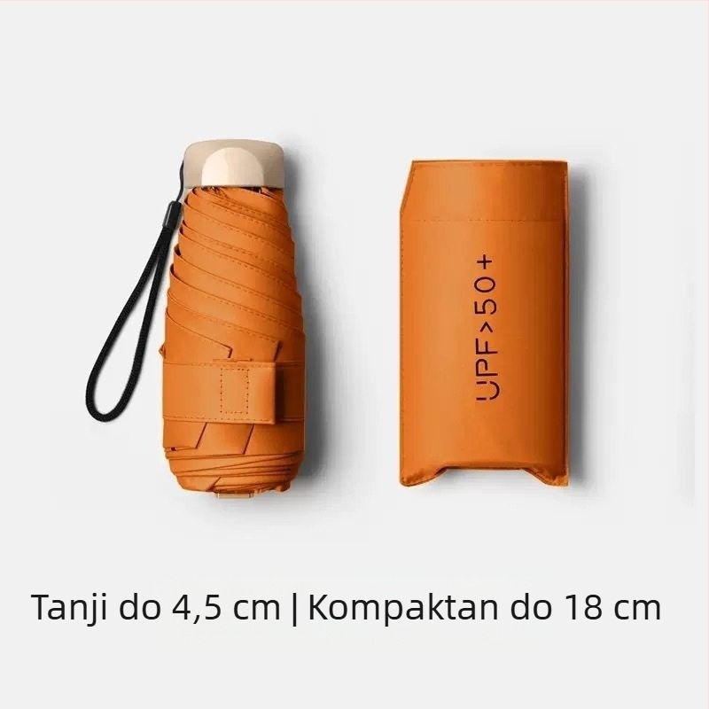 Ultra lagan džepni kišobranac za sunce i kišu, sklopivi mini kišobran za odrasle, 6 rebara