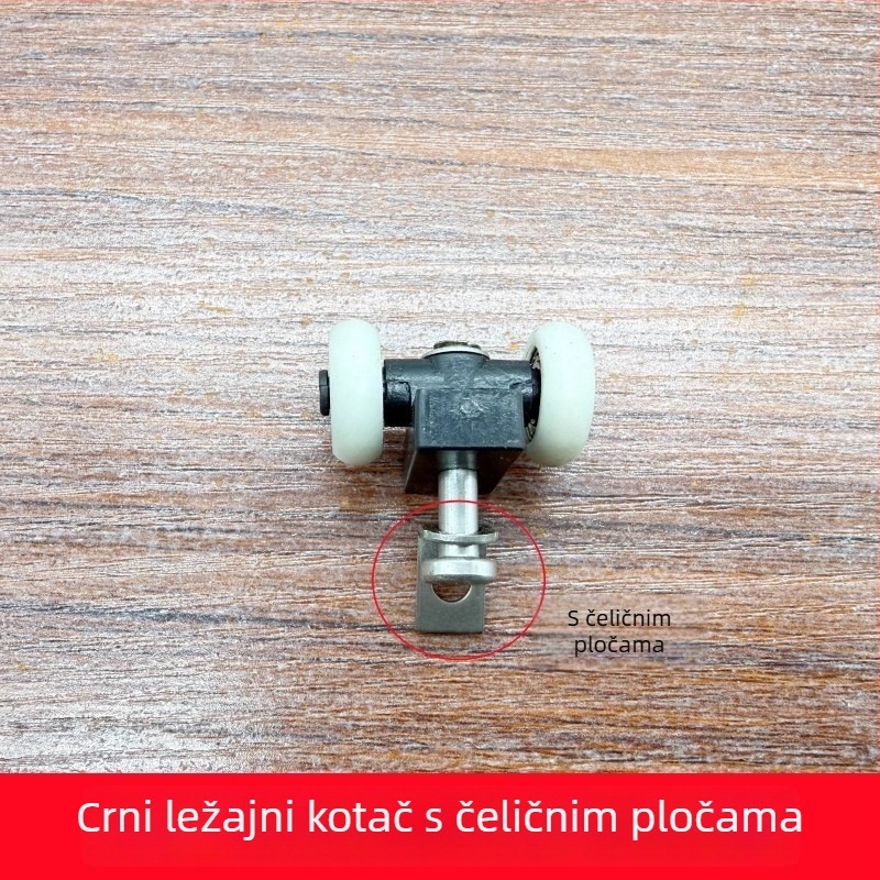 Set kotača za sklopna vrata: gornje kolo i donja klizačica za kupaonice/kuhinjske sklopne vrata, plastični dodatak za cijev, moderni minimalistički stil