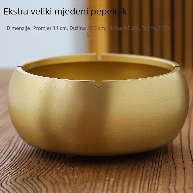 Bakreni pepelnjak, novi kineski stil, retro dizajn za dom i ured, tisak logotipa i prilagodba, porijeklo: Dehua