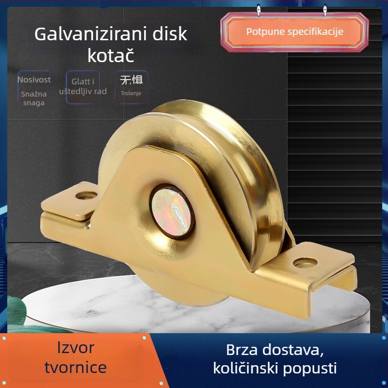 Vodički kotač za klizna vrata s V-, U- i Y-tip vodičima, debela montažna ploča, nosivost 0,5 t