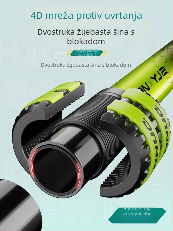 Karbonska teleskopna štapa za mrežu za ribolov – ultralagana, ultratvrda, set štapova