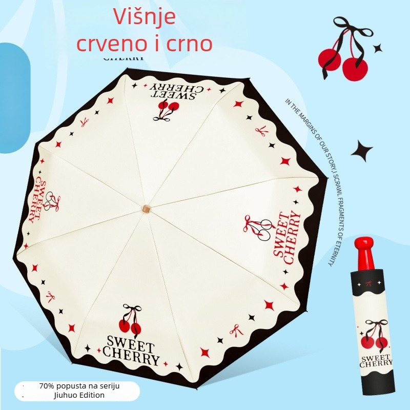 Annuo Shu suncobran, ručno otvaranje, sklopivi, 8 čeličnih rebara, UV zaštita UPF > 50, za žene
