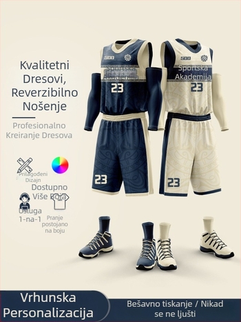 Muški dvostruki košarkaški komplet, novi model, američki stil, brzo sušeći prozračni dres za momčad