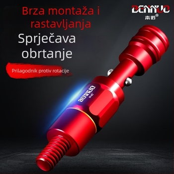 Konverzijski spoj za mrežu za ribolov s glavom protiv rotacije, 8 mm univerzalni spoj, aluminijska legura
