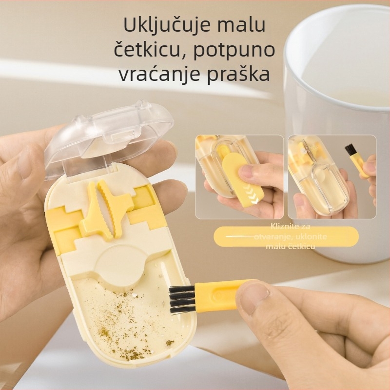 Kutija za tablete s magnetskim rezačem i deljivačem 1-2; PP plastika; s poklopcem; prenosni dizajn; model 227-S-4968
