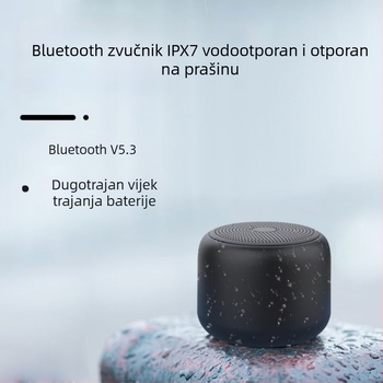 Prenosni Bluetooth zvučnik za vanjsku upotrebu IPX4 vodootporan, ugrađena baterija 1000–1200mAh, Bluetooth 5.3, 100Hz–20kHz, 3W