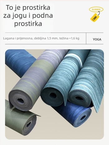 Joga podloga od gume, debljina 1,5 mm, težina 1500 g