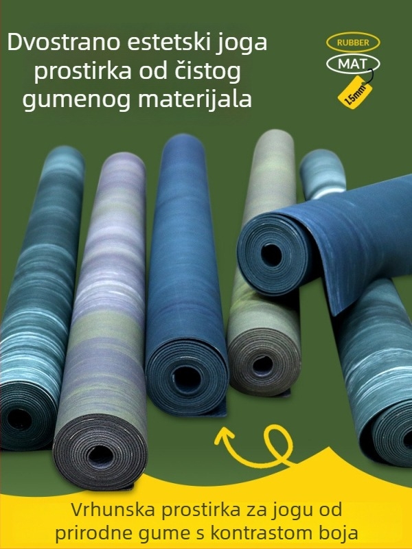 Joga podloga od gume, debljina 1,5 mm, težina 1500 g