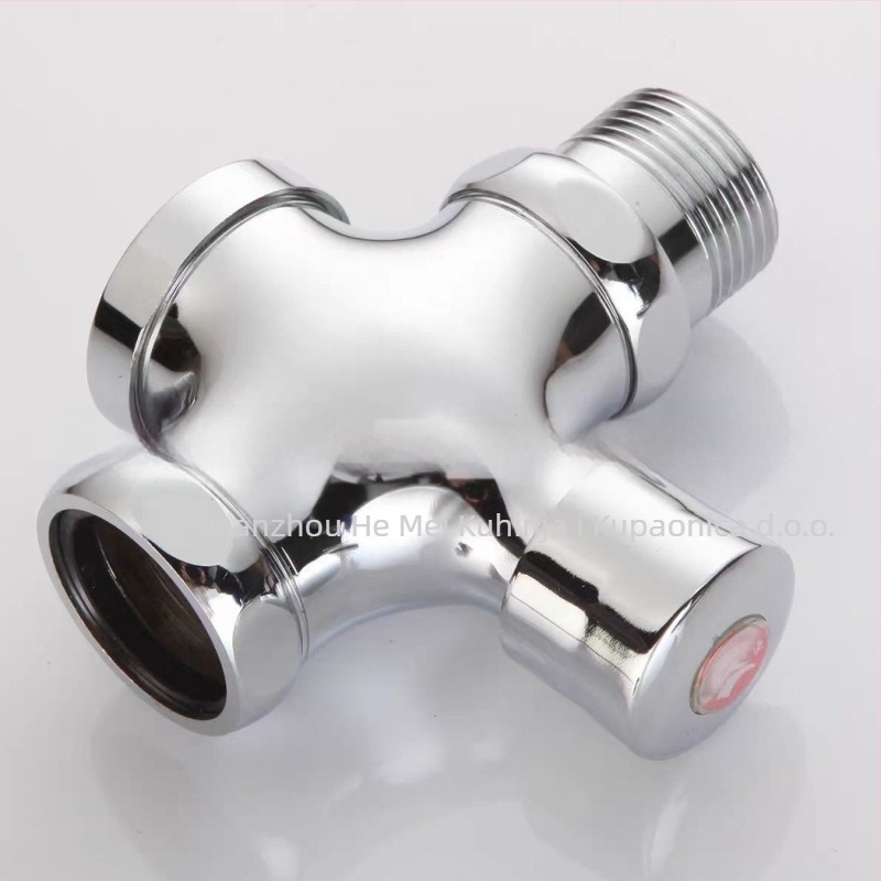 Ventil za ispiranje zahodne toalete, model 0013, bakreno tijelo, izlaz DN25, vrijeme ispiranja 5 s, radni tlak 0-15 bar