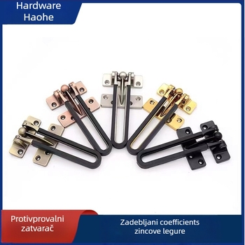 Brava za vrata od cinkovog legura, zaštita od krađe, elektroplatirani završetak, moderni minimalistički stil