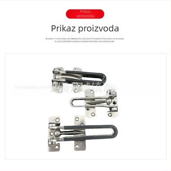 Brava za vrata od cinkovog legura, zaštita od krađe, elektroplatirani završetak, moderni minimalistički stil