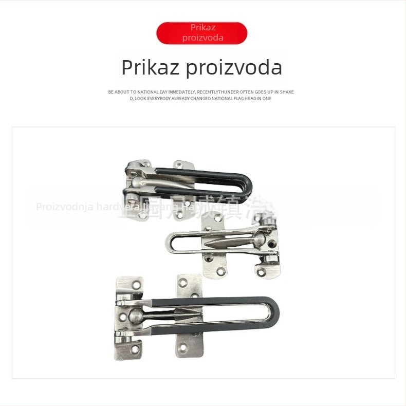 Brava za vrata od cinkovog legura, zaštita od krađe, elektroplatirani završetak, moderni minimalistički stil