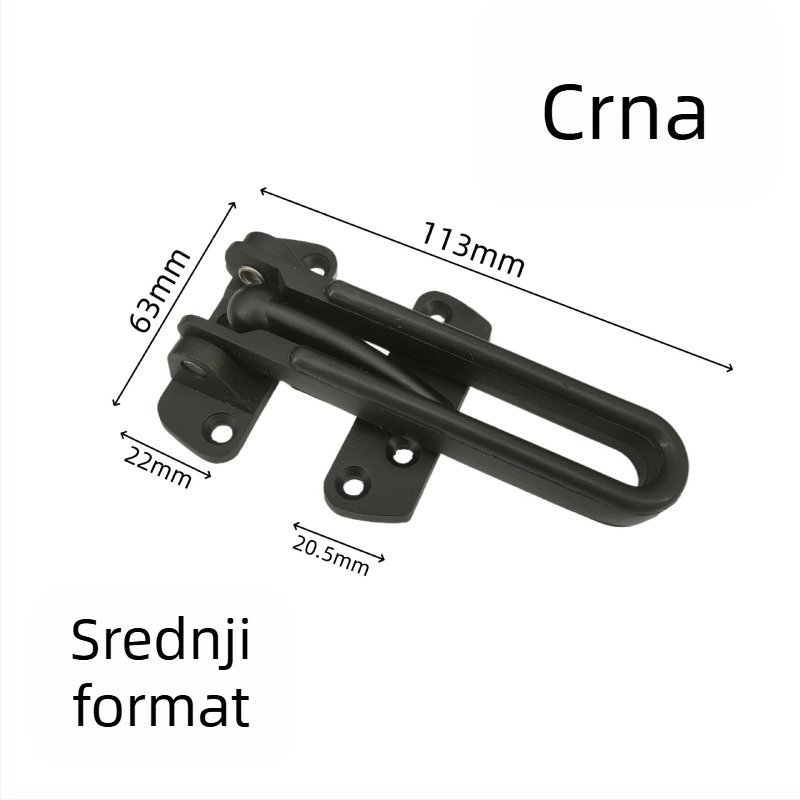Brava za vrata od cinkovog legura, zaštita od krađe, elektroplatirani završetak, moderni minimalistički stil
