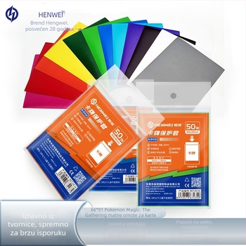 Mat navlake za karte 66x91 mm s drugim prozirnim slojem, 50 kom./pak., kompatibilno s Magic: The Gathering i Pokémon