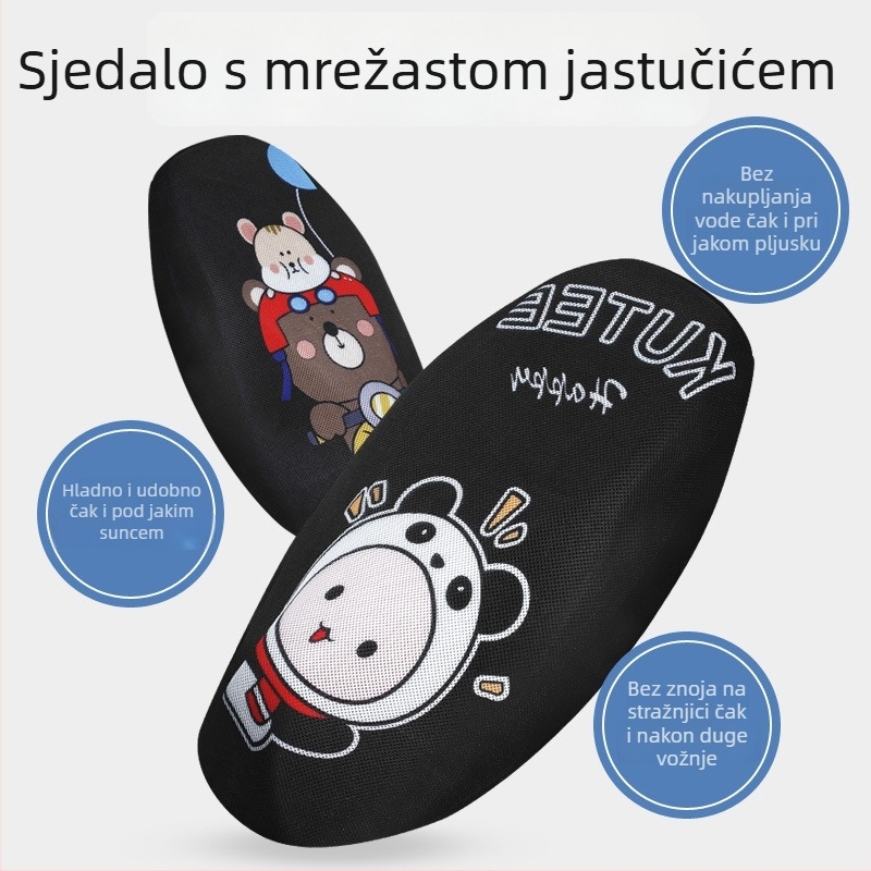 Navlaka za sjedalo električnog bicikla s 3D punim pokrivanjem, mreža za toplinsku izolaciju, za sve sezone, mogućnost prilagodbe