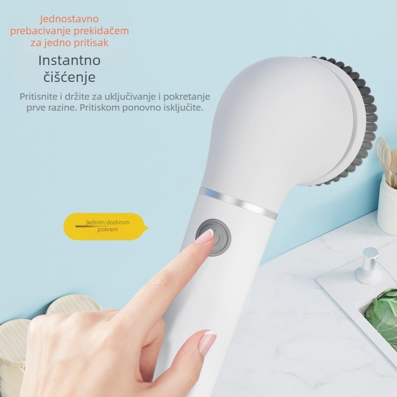 Višenamjenska električna četka za čišćenje za kućnu upotrebu – plastična konstrukcija, Aurechon; pakiranje u Kraft kutiji; 36 komada u pakiranju.