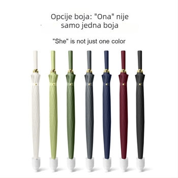 Muški kišobran s 24 rebara, automatsko otvaranje, duga drška u golf stilu, vodootporna tkanina 190t, mogućnost otiska logotipa