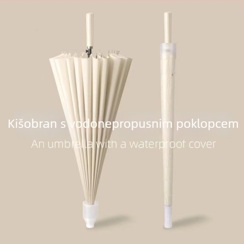 Muški kišobran s 24 rebara, automatsko otvaranje, duga drška u golf stilu, vodootporna tkanina 190t, mogućnost otiska logotipa