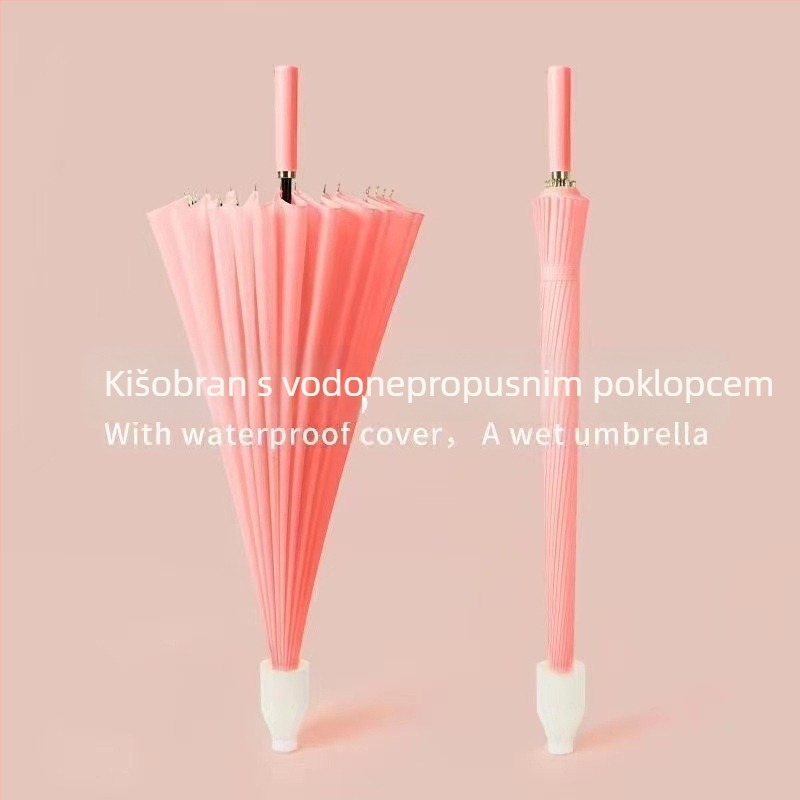 Muški kišobran s 24 rebara, automatsko otvaranje, duga drška u golf stilu, vodootporna tkanina 190t, mogućnost otiska logotipa