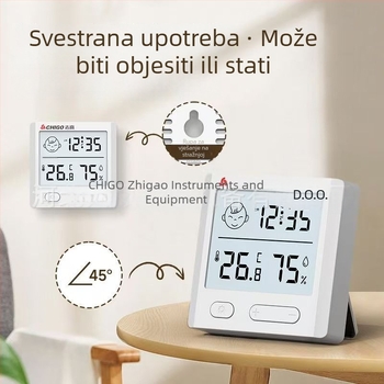Digitalni mjerač temperature i vlage, model ZG--8068, marke Chigo, DC5-24V, digitalni zaslon, točnost: 1