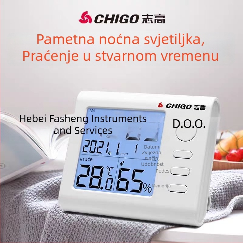 Digitalni mjerač temperature i vlage, model ZG--8068, marke Chigo, DC5-24V, digitalni zaslon, točnost: 1