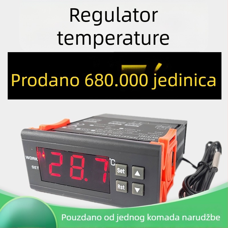 Pametan elektronički termostat za hladnjake i skladištenje na niske temperature, ugrađena instalacija, 110–220 V, digitalni temperaturni upravljač s mikrokompjuterom