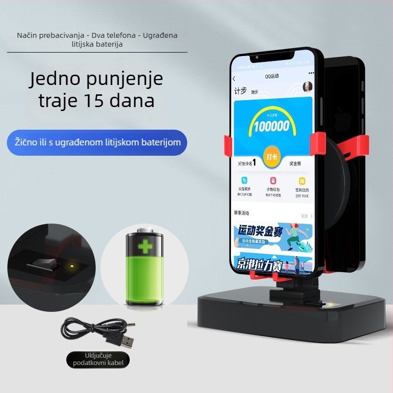 Shaker pedometar za zapešće – potpuno automatski, tih, lijevo-desno njišući, model 985, zračni otpor, za kućnu upotrebu