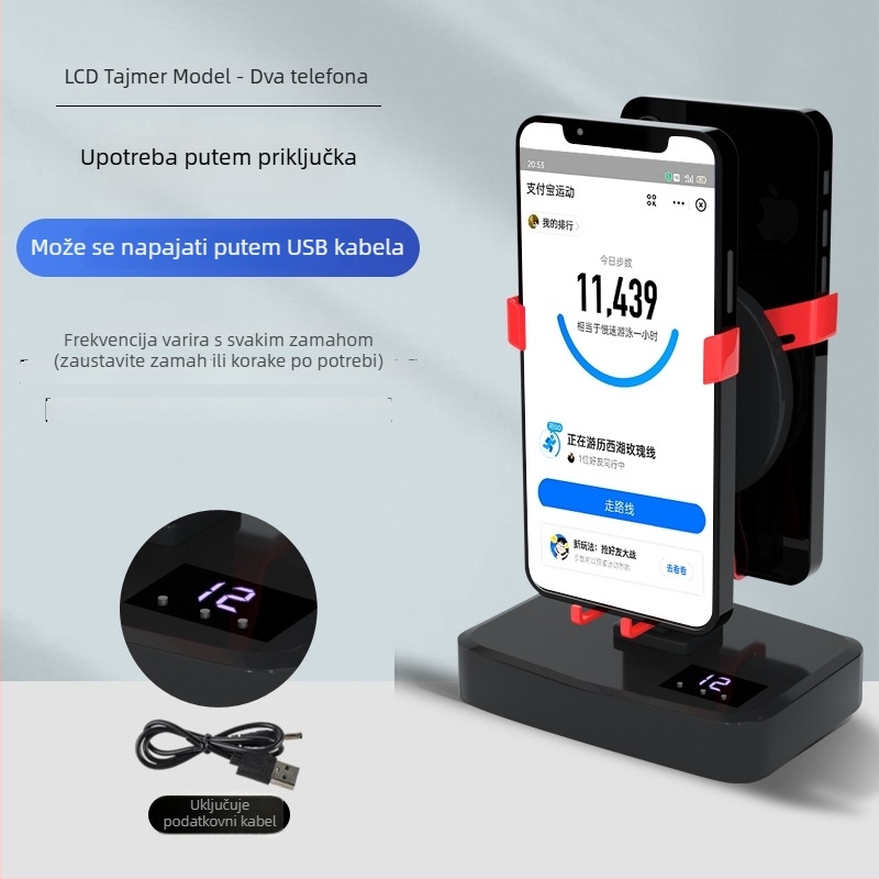 Shaker pedometar za zapešće – potpuno automatski, tih, lijevo-desno njišući, model 985, zračni otpor, za kućnu upotrebu