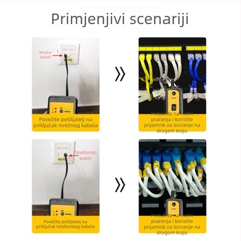 Deli DL335002 mrežni tražitelj i višenamjenski mjerni alat za telefonske mreže, RJ45 + RJ11