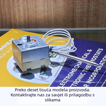 Trojpološni 30A termostat s tekućom ekspanzijom, sa sondom, ručni reset, zaštita od kvara