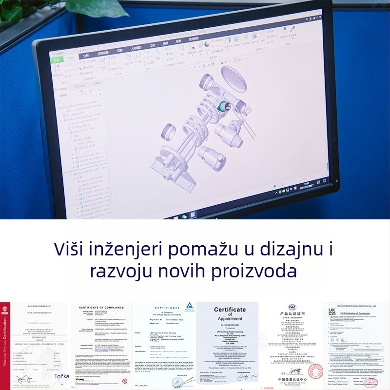 Trojpološni 30A termostat s tekućom ekspanzijom, sa sondom, ručni reset, zaštita od kvara