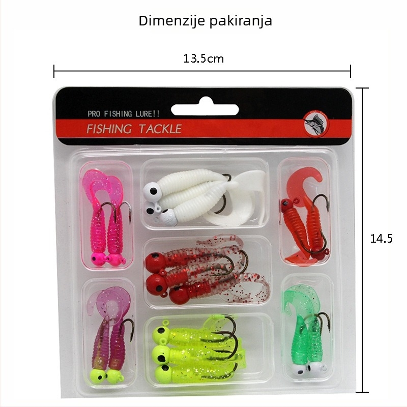 Set mekanih mamaca s olovnom glavom i PVC mamcima