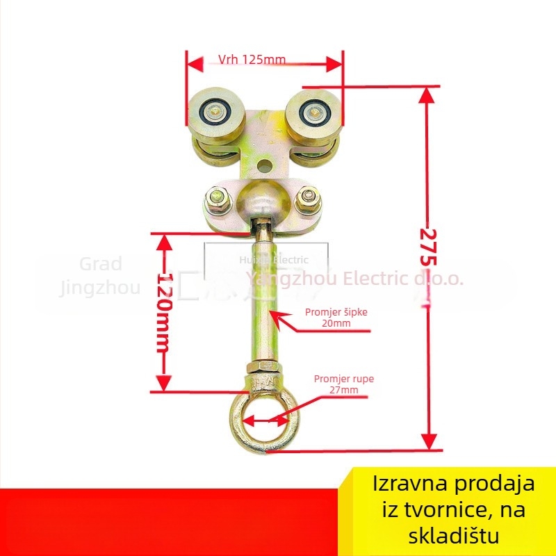 Huistar ZT-W65 balansirajuća šina za zavarivačke strojeve — čelik, galvanizirani završni sloj, četverokotačna pločna kolica, moderni minimalistički stil